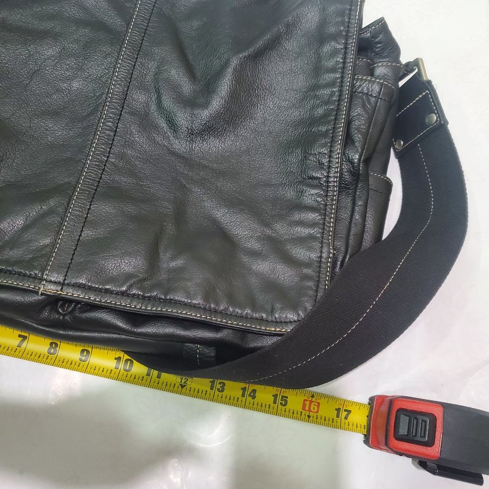 Ameri Leather Briefcase Satchel Messenger Laptop … - image 2